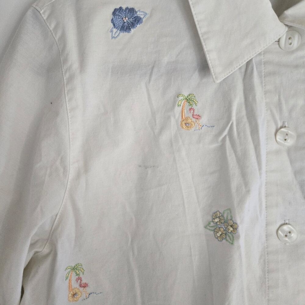Vintage Alfred Dunner Embroidered Tropical Theme Jacket Women’s Size 10P - Picture 4 of 7